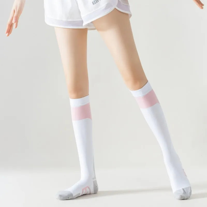 Compression Socks Pressure Calf Socks  Exercise Fitness Yoga Running Exercises Knee Ins Tide Hair Color Skipping Rope