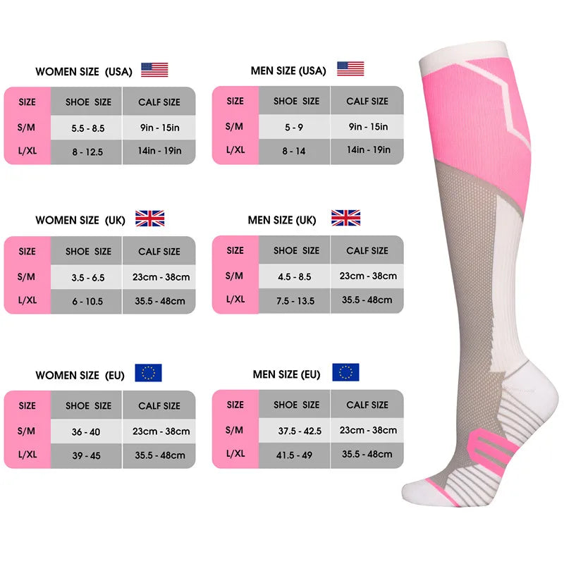 Compression Socks Pressure Calf Socks  Exercise Fitness Yoga Running Exercises Knee Ins Tide Hair Color Skipping Rope