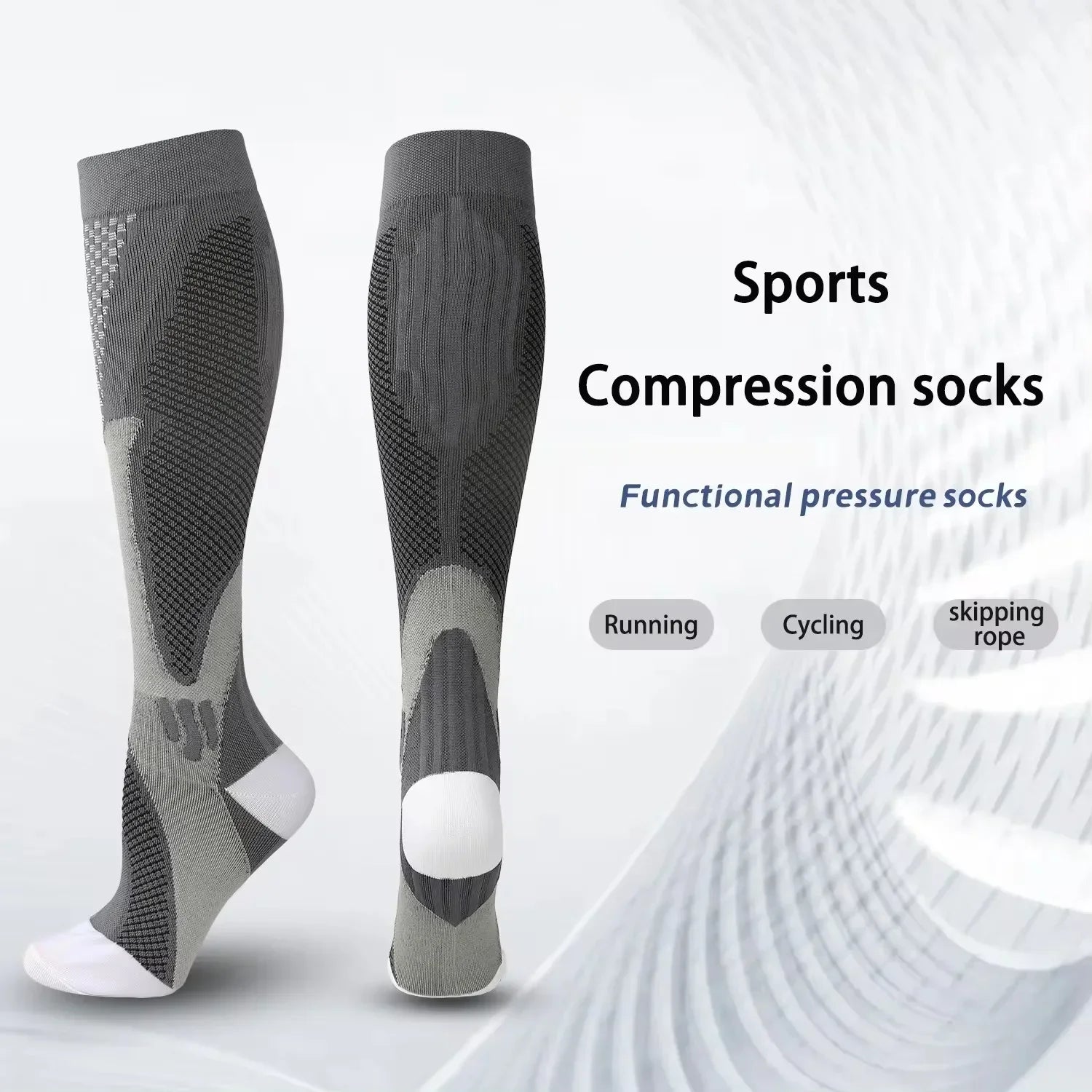 1PAIR Compression Socks Sports Socks Comfortable and Breathable Care Socks for Pregnancy Care Sports Football Socks
