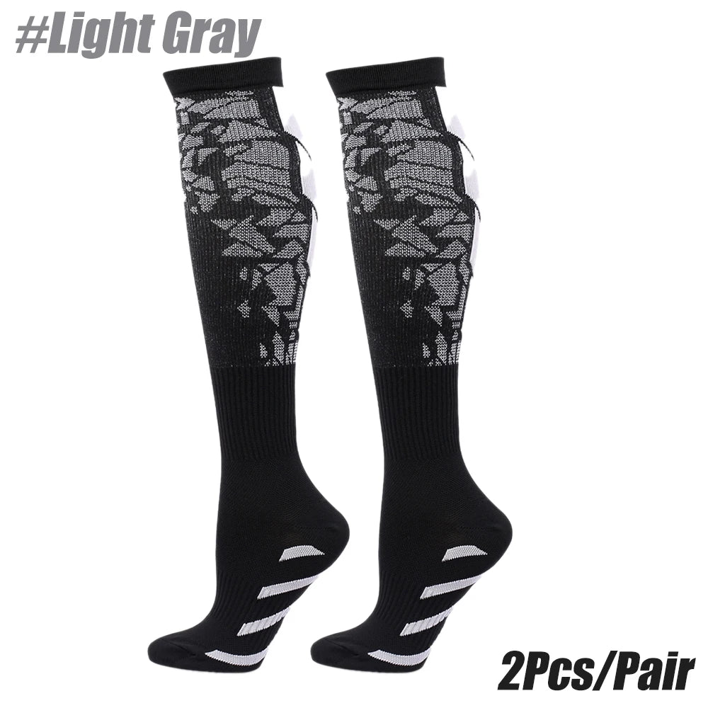 1Pair Compression Socks for Men Women 15-20 mmHg Medical Support for Running Nurses Flight Pregnancy Circulation Athletic Socks