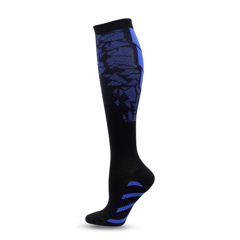 Black Heart Pattern Calf Socks Heart Pattern Running Socks