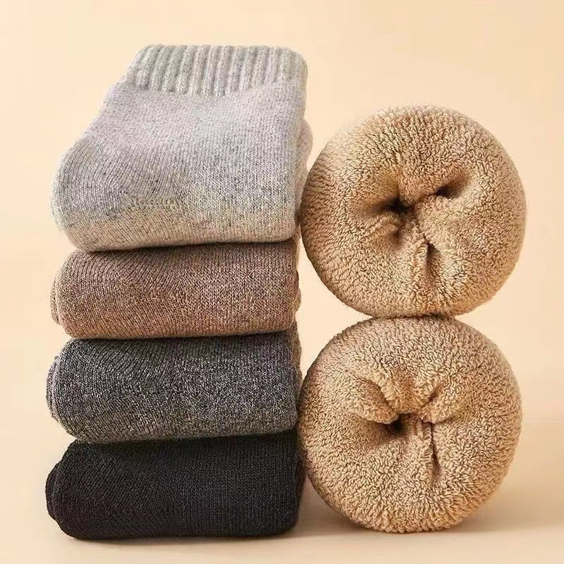 Wool Socks With Thick Merino Winter Midsole